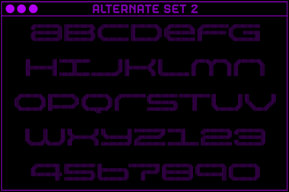 MultiType Lines Loose 3 Font font preview - 3