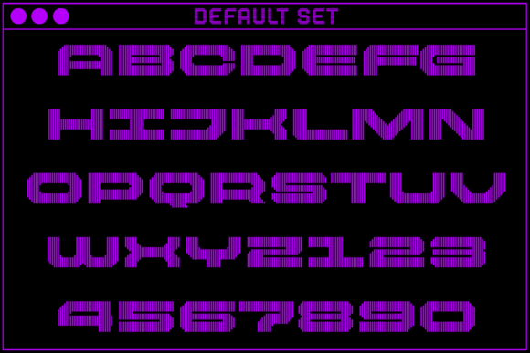 MultiType Lines Loose Bold Font PNG with transparent background - Preview 1