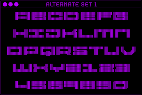 MultiType Lines Loose Bold Font PNG with transparent background - Preview 2