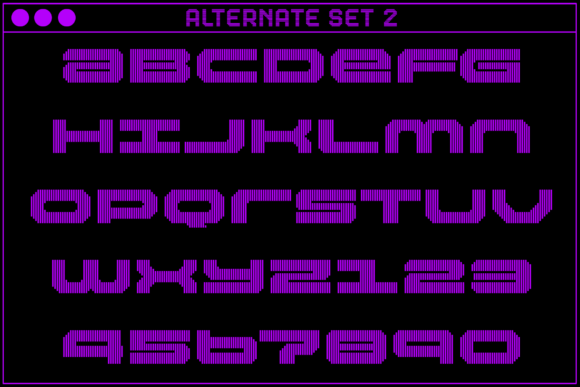 MultiType Lines Loose Bold Font PNG with transparent background - Preview 3