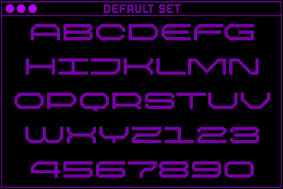 MultiType Lines Loose Font PNG with transparent background - Preview 1