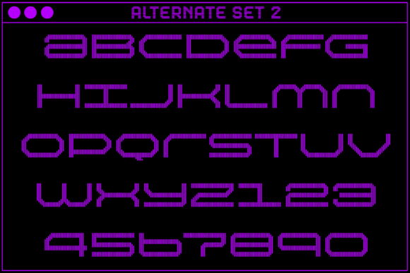 MultiType Lines Loose Font PNG with transparent background - Preview 3