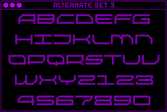 MultiType Lines Loose Font PNG with transparent background - Preview 4