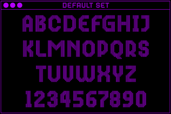 MultiType Lines Narrow 2 Font PNG with transparent background - Preview 1
