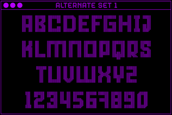 MultiType Lines Narrow 2 Font PNG with transparent background - Preview 2