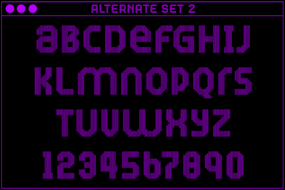MultiType Lines Narrow 2 Font PNG with transparent background - Preview 3
