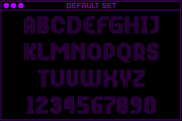 MultiType Lines Narrow 3 Font PNG with transparent background - Preview 1