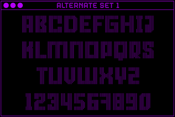 MultiType Lines Narrow 3 Font PNG with transparent background - Preview 2