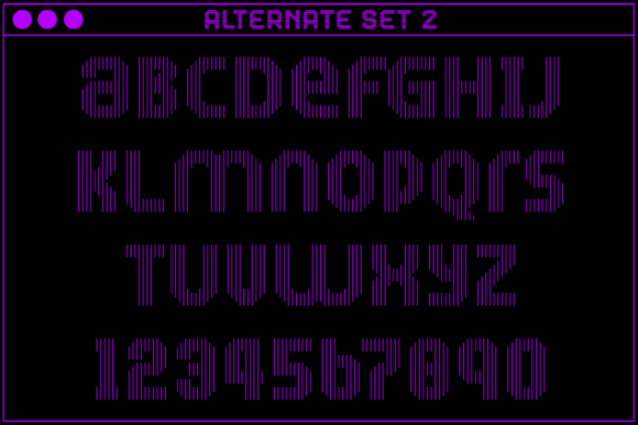 MultiType Lines Narrow 3 Font PNG with transparent background - Preview 3