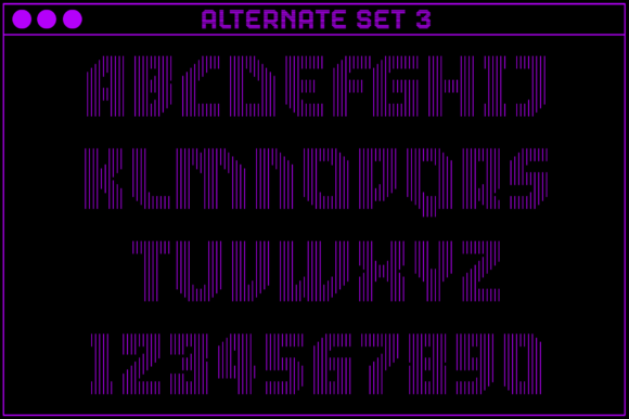 MultiType Lines Narrow 3 Font PNG with transparent background - Preview 4