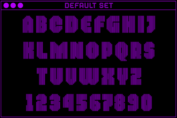 MultiType Lines Narrow Bold 2 Font PNG with transparent background - Preview 1