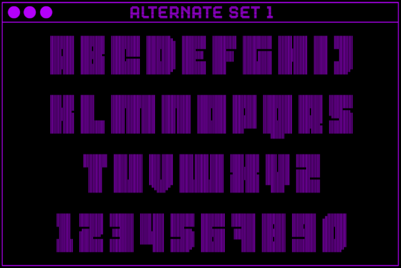 MultiType Lines Narrow Bold 2 Font PNG with transparent background - Preview 2