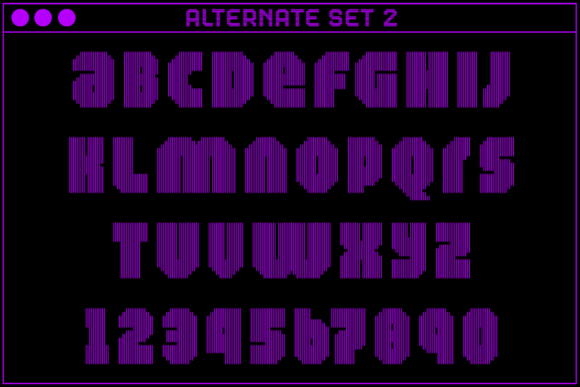 MultiType Lines Narrow Bold 2 Font PNG with transparent background - Preview 3