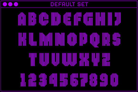 MultiType Lines Narrow Bold Font PNG with transparent background - Preview 1
