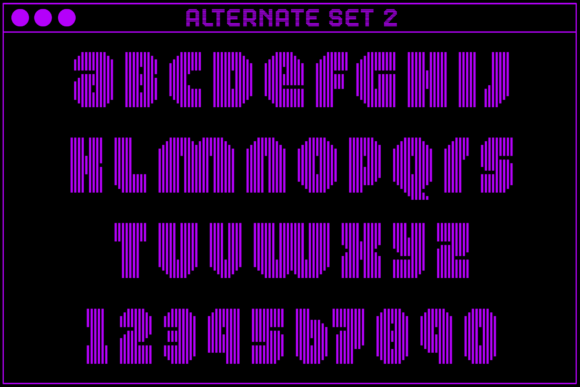 MultiType Lines Narrow Bold Font PNG with transparent background - Preview 3