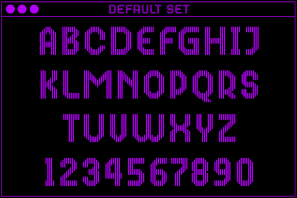 MultiType Lines Narrow Font PNG with transparent background - Preview 1