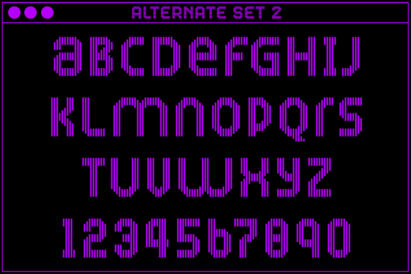 MultiType Lines Narrow Font PNG with transparent background - Preview 3
