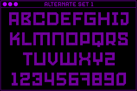 MultiType Lines Regular Font PNG with transparent background - Preview 2