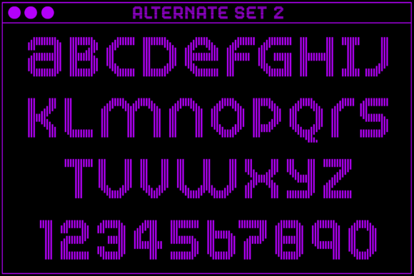 MultiType Lines Regular Font PNG with transparent background - Preview 3