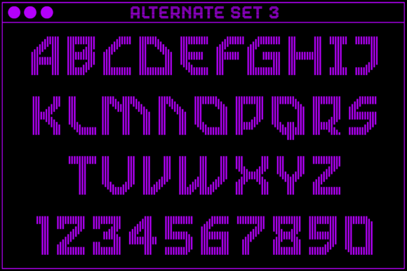 MultiType Lines Regular Font PNG with transparent background - Preview 4