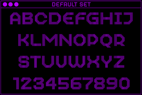 MultiType Lines Wide 2 Font PNG with transparent background - Preview 1