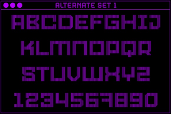 MultiType Lines Wide 2 Font PNG with transparent background - Preview 2