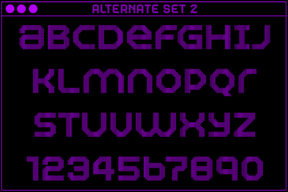 MultiType Lines Wide 2 Font PNG with transparent background - Preview 3