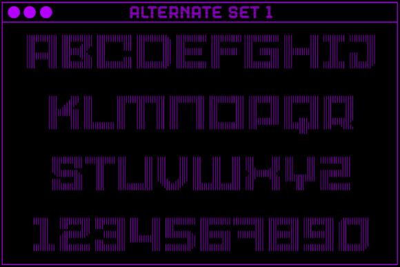 MultiType Lines Wide 3 Font PNG with transparent background - Preview 2