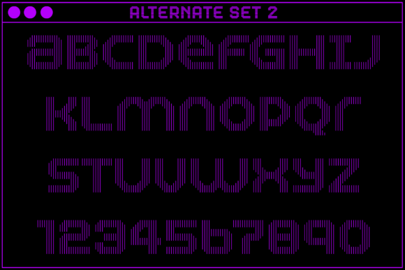 MultiType Lines Wide 3 Font PNG with transparent background - Preview 3