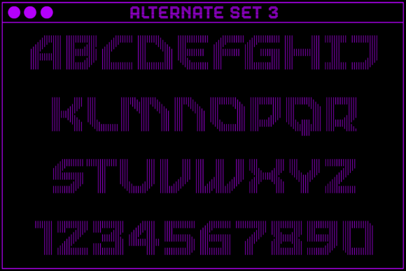 MultiType Lines Wide 3 Font PNG with transparent background - Preview 4