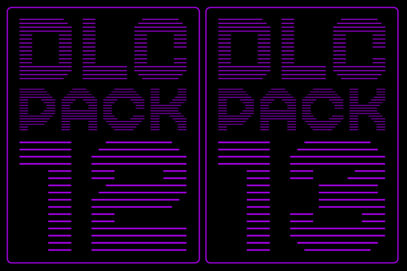 MultiType Lines Wide 3 Font PNG with transparent background - Preview 6
