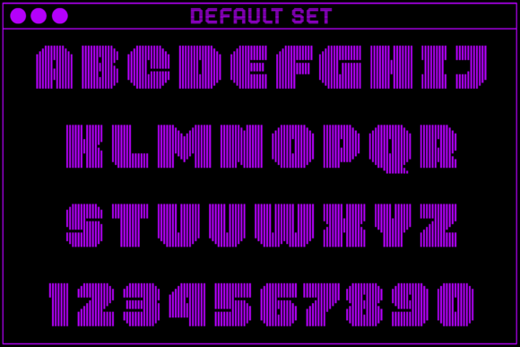 MultiType Lines Wide Bold Font PNG with transparent background - Preview 1