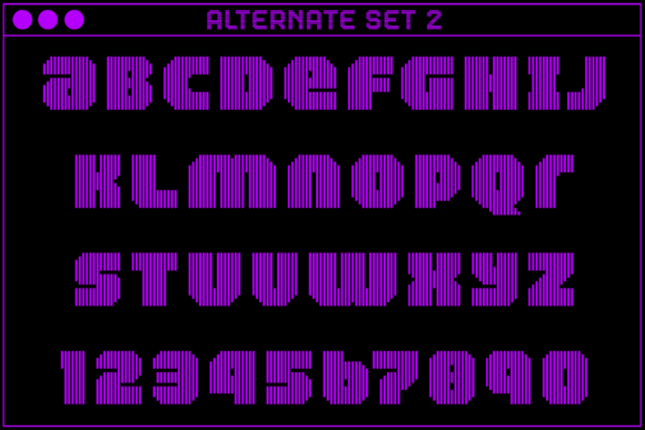 MultiType Lines Wide Bold Font PNG with transparent background - Preview 3