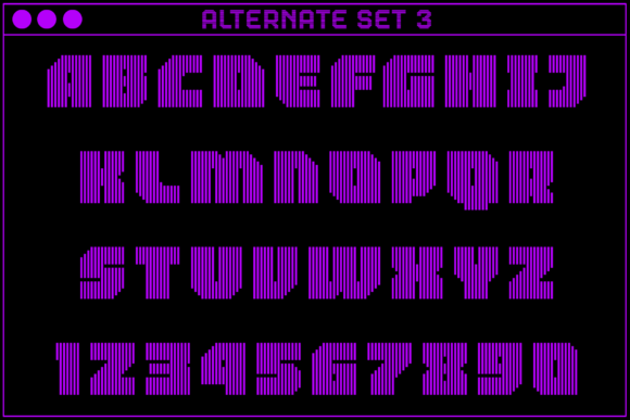 MultiType Lines Wide Bold Font PNG with transparent background - Preview 4