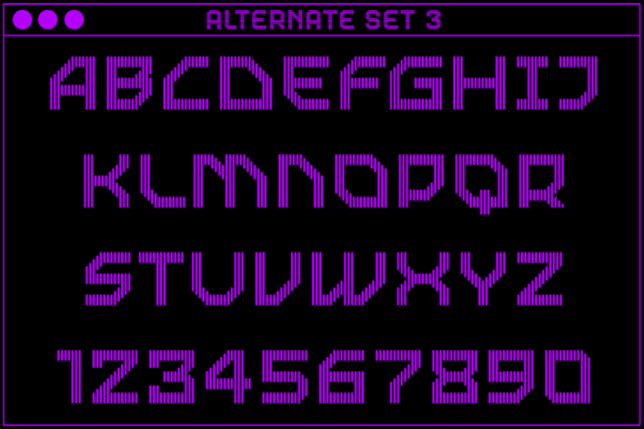 MultiType Lines Wide Font PNG with transparent background - Preview 4