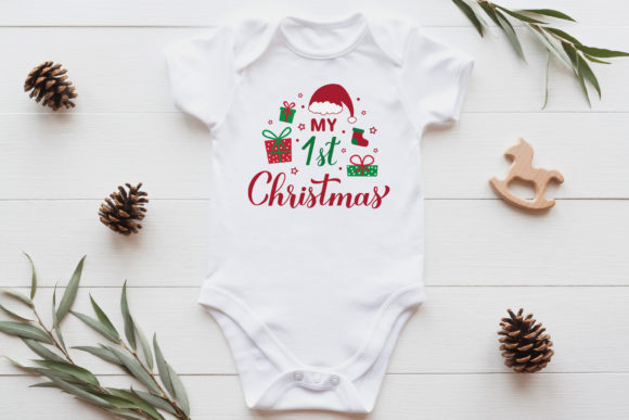 Cornice My First Christmas Bella Busta - 20x25 Cm Con Scritta Personalizzabile Per Il Primo Natale Del Bambino