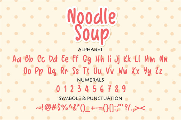 Noodle Soup Font PNG with transparent background - Preview 1