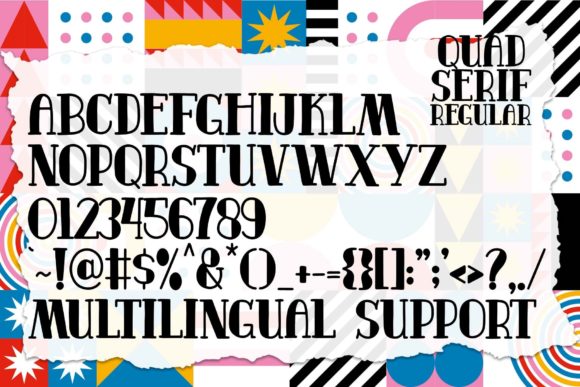 Quad Serif Font PNG with transparent background - Preview 3