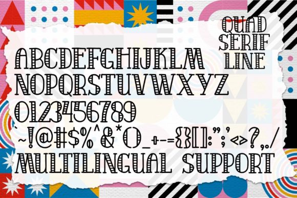 Quad Serif Font PNG with transparent background - Preview 4