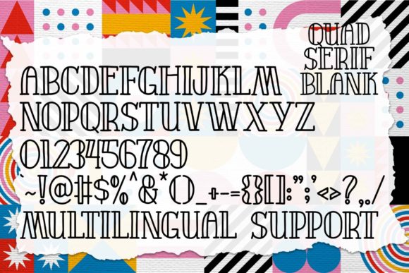 Quad Serif Font PNG with transparent background - Preview 5