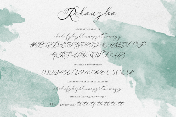 Rakanzha Script Font font preview - 3