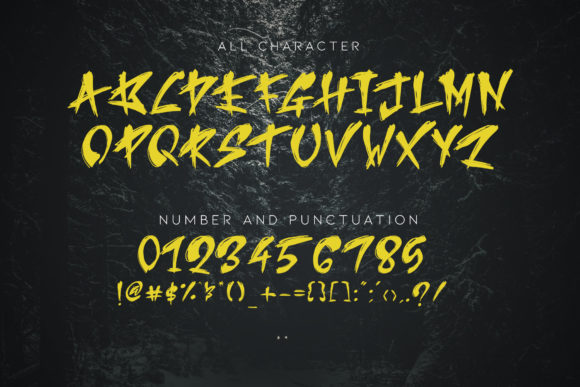 Running Wolf Font PNG with transparent background - Preview 2