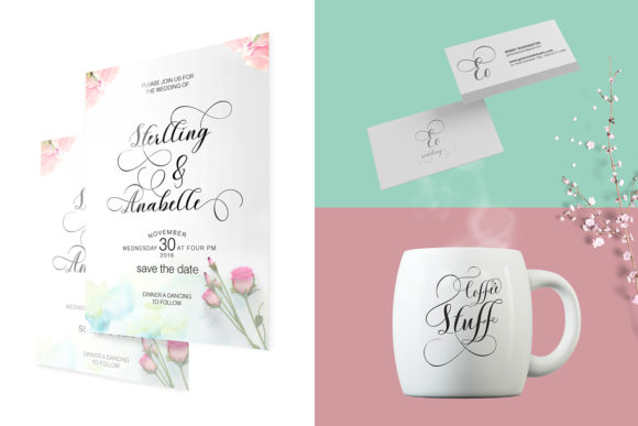 Salamanta Script Font PNG with transparent background - Preview 2