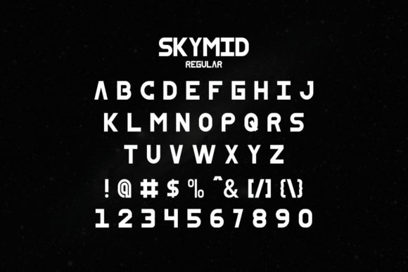SkyMid Font PNG with transparent background - Preview 3
