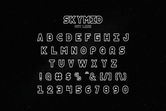 SkyMid Font PNG with transparent background - Preview 6