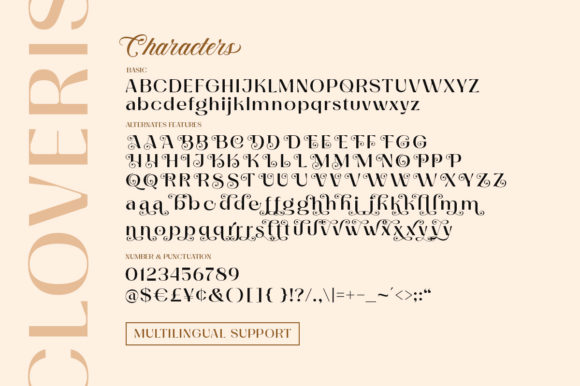 Cloveris Font PNG with transparent background - Preview 6