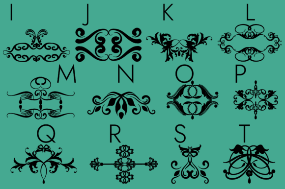 Flourishes, Dividers and Swirls Font - Preview 1