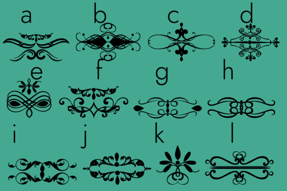 Flourishes, Dividers and Swirls Font - Preview 3