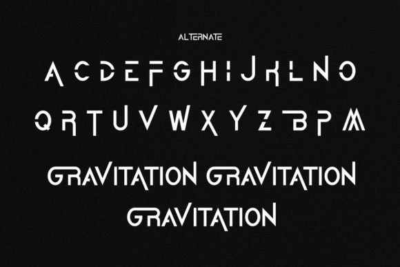 Gravitation Font PNG with transparent background - Preview 6