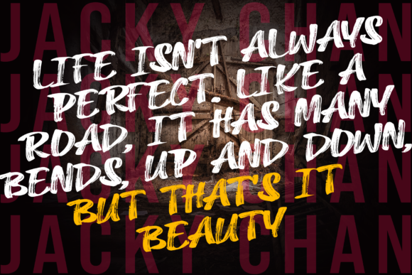 Jacky Chan Font font preview - 5
